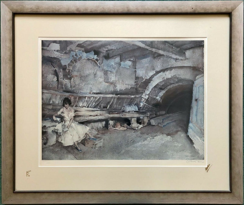 WILLIAM RUSSELL FLINT 'SECRET RETREAT' LITHOGRAPH PRINT, SIGNED & BLINDSTAMPED