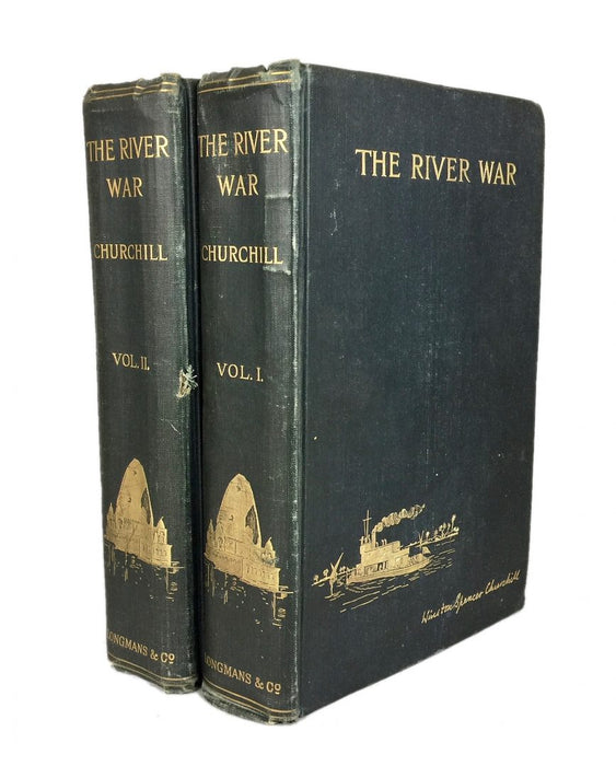WINSTON SPENCER CHURCHILL, THE RIVER WAR, 2 VOLUMES, 1899 FIRST EDITION