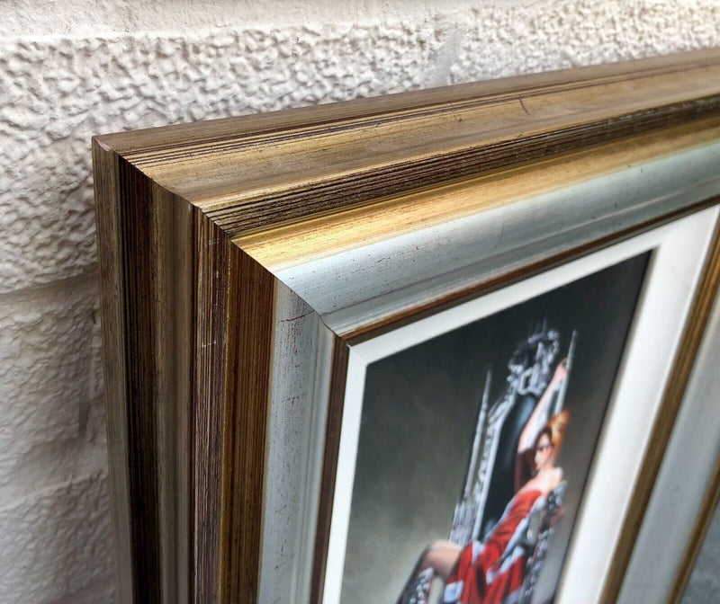 ROB HEFFERAN 'ENGLISH ROSE' UNION JACK, ORIGINAL OIL PAINTING, SIGNED