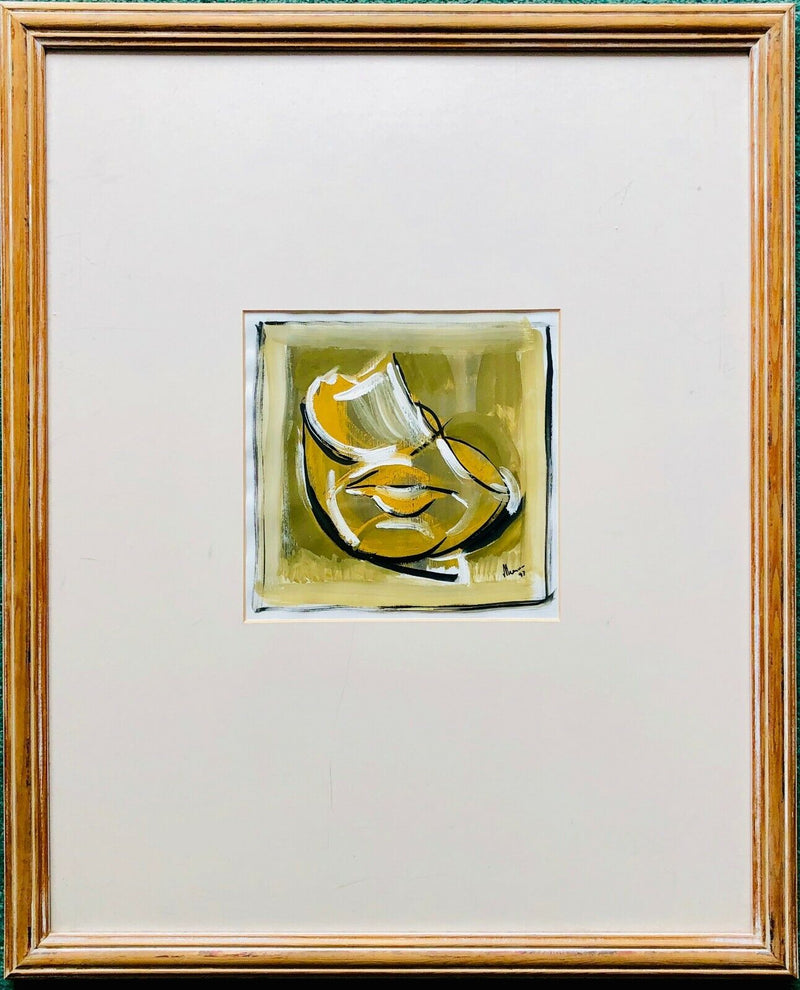 JEREMY MASON 'YELLOW JASPER QUEEN' ABSTRACT 1997, MIXED MEDIA, SIGNED