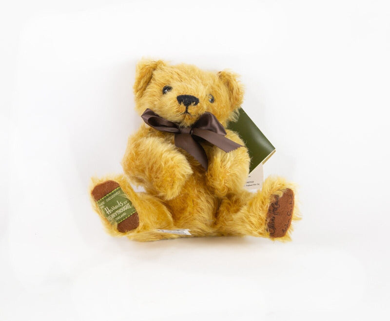 MERRYTHOUGHT 'COFFEE BEAN BEAR' LIMITED EDITION HARRODS TEDDY 5/500, SIGNED