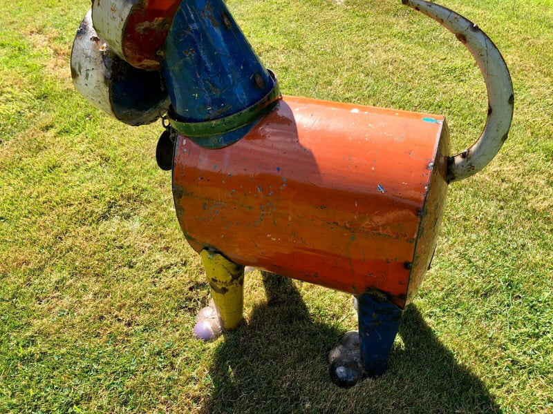 EE-I-EE-I-O RALPH THE DOG, LARGE TIN METAL GARDEN ORNAMENT FIGURE SCULPTURE 77cm
