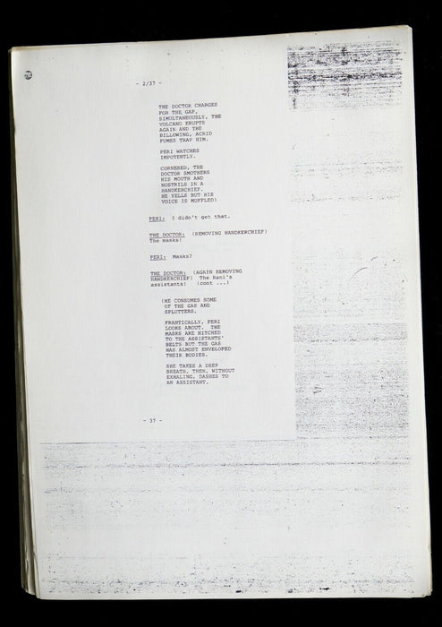 B.B.C DOCTOR WHO 'MARK OF THE RANI' 1984 SERIES 6X EPISODE 2 SCRIPT BY GLYN JONES