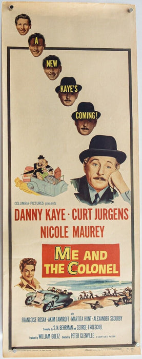 ME AND THE COLONEL (1958) - ORIGINAL US INSERT FILM MOVIE CINEMA POSTER