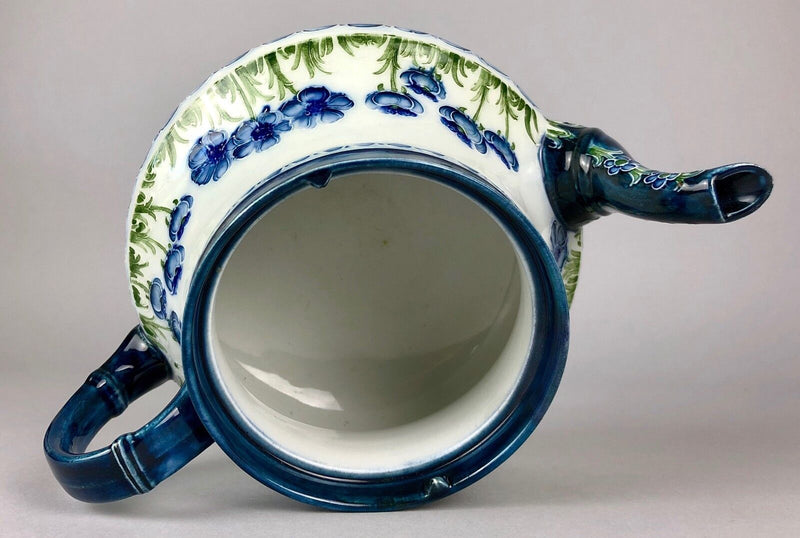 MOORCROFT POTTERY, MACINTYRE & Co. 'BLUE POPPY' FLORIAN WARE TEA COFFEE POT JUG