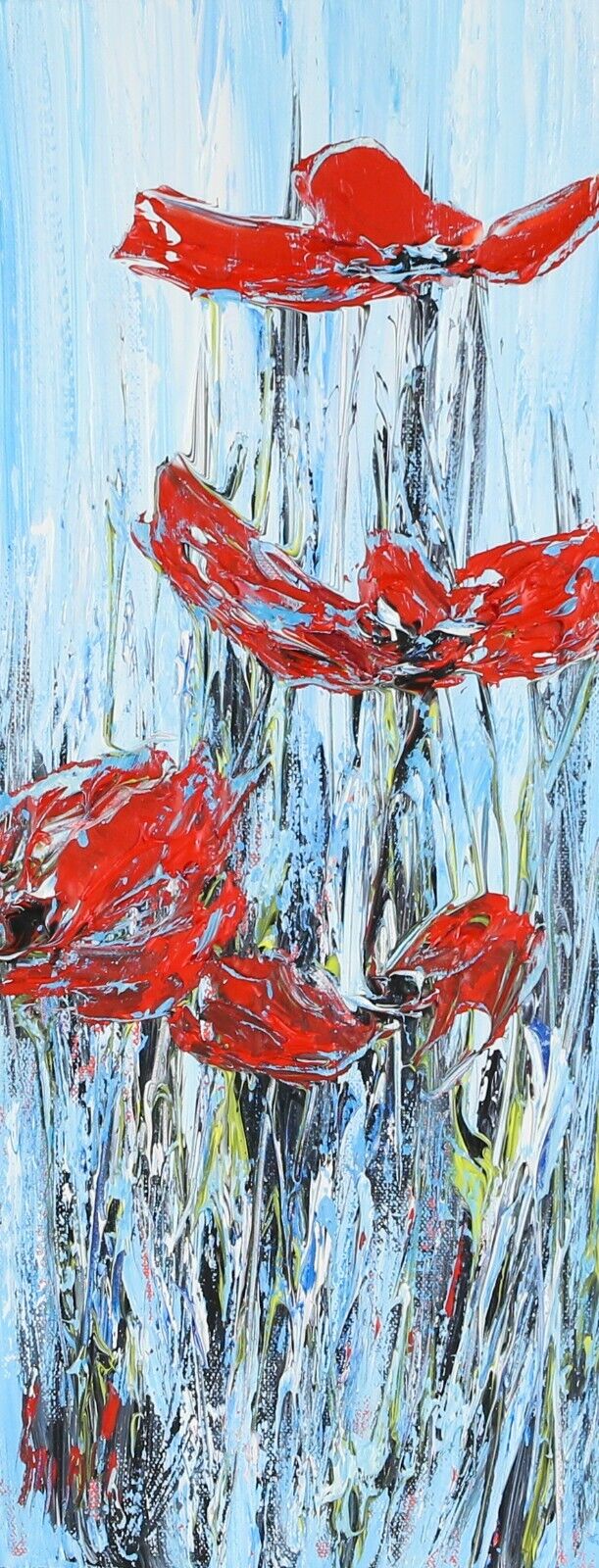 CARL SCANES 'WILD FLOWERS' FLORAL STUDY, OIL ON CANVAS, SIGNED