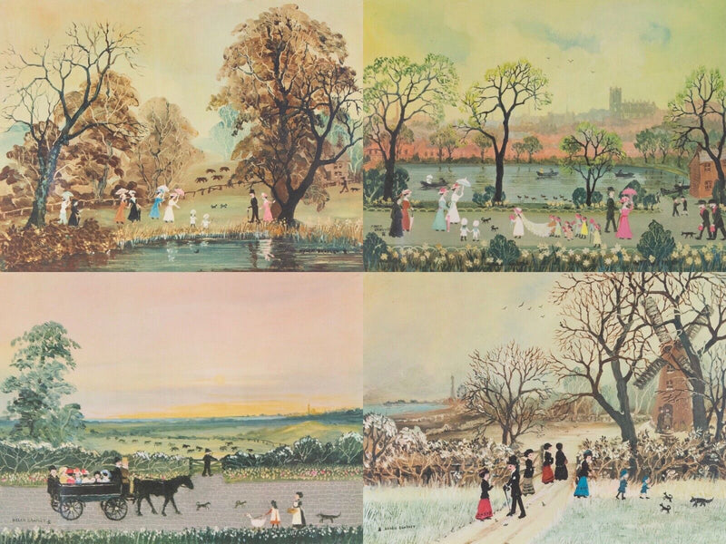 HELEN BRADLEY 'FOUR SEASONS' SPRING SUMMER AUTUMN WINTER, LIMITED EDITION PRINTS