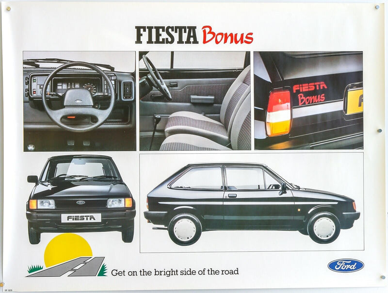 FORD FIESTA BONUS - ORIGINAL DEALER SHOWROOM SALES ADVERTISING POSTER SP1839 127