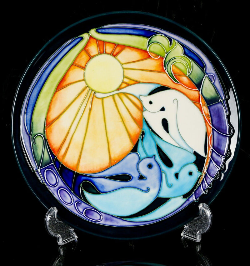 MOORCROFT POTTERY 'SUNBIRD' 2005 EMMA BOSSONS LIMITED EDITION PLATE CHARGER DISH