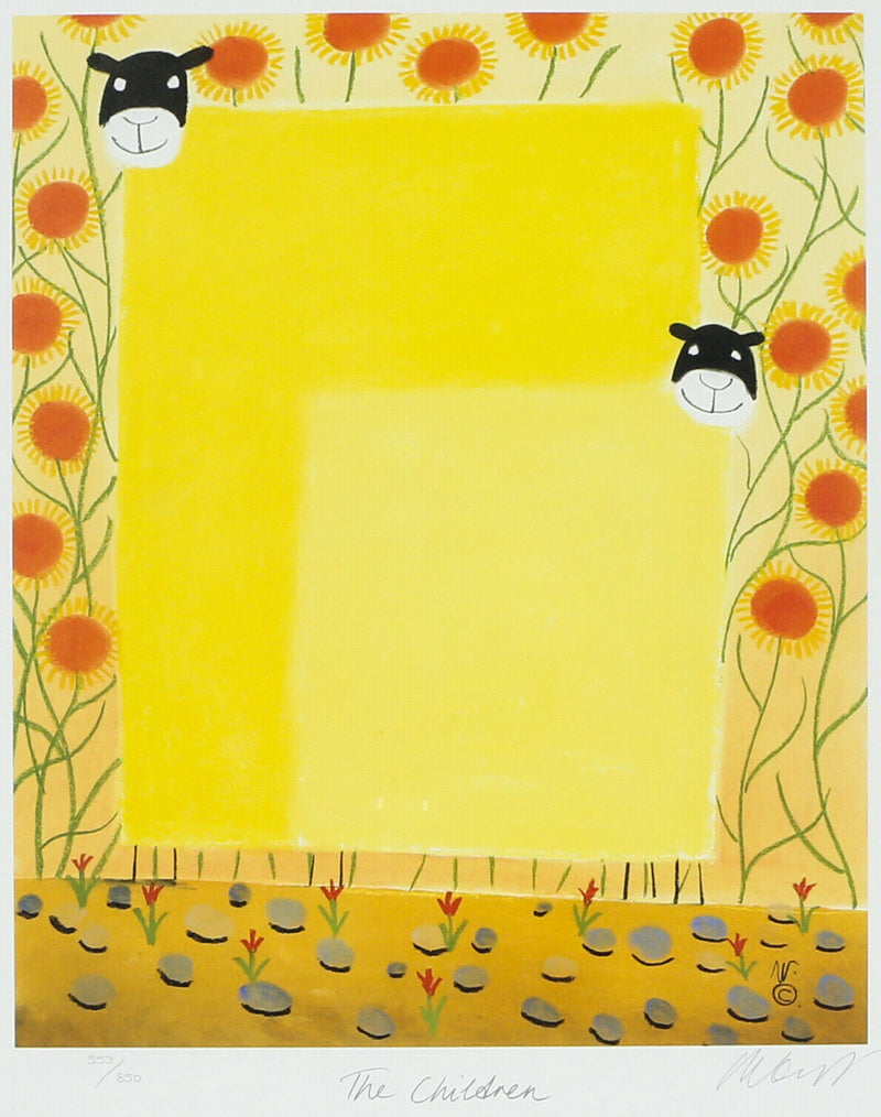 MACKENZIE THORPE 'THE CHILDREN' LIMITED EDITION SHEEP PRINT C.O.A.