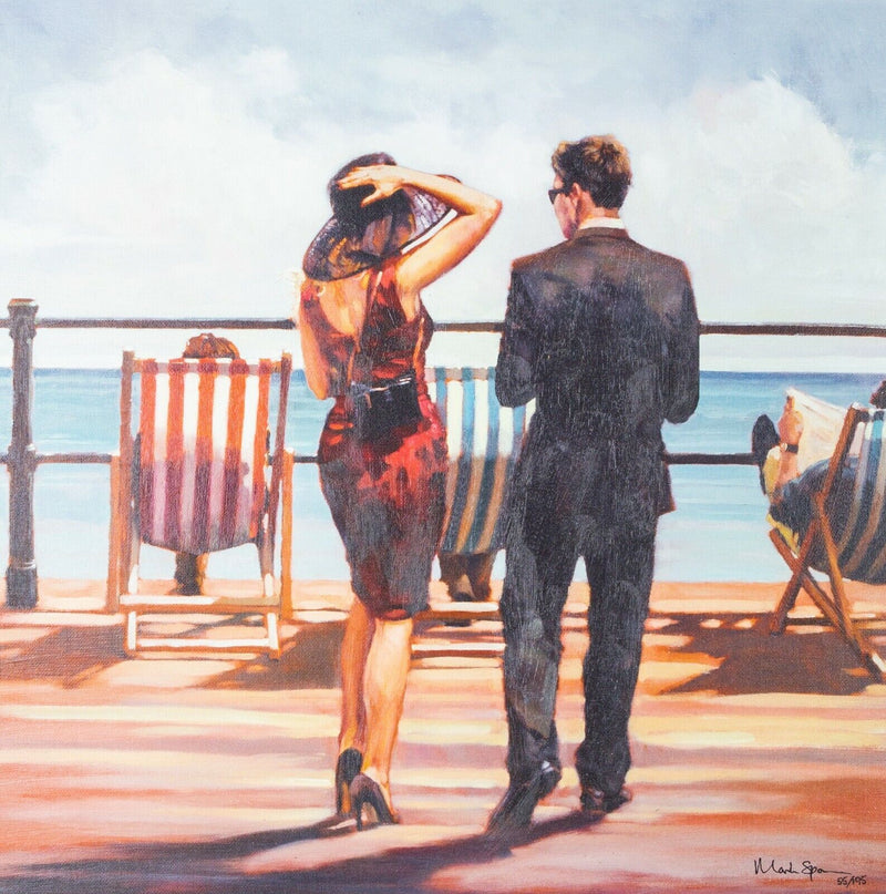 § MARK SPAIN 'TREADING THE BOARDS' LIMITED EDITION SEASIDE PRINT 55/195