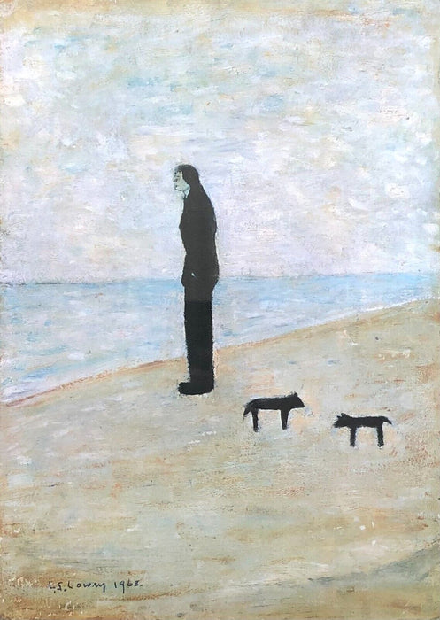 LS LAURENCE STEPHEN LOWRY -MAN LOOKING OUT TO SEA- LIMITED EDITION PRINT STAMPED