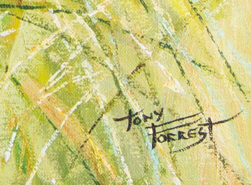 TONY FORREST 'CAPE BUFFALO' AFRICAN BISON STUDY, ORIGINAL OIL PAINTING, SIGNED