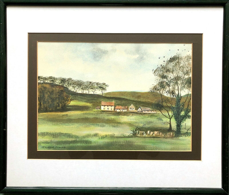 MICHAEL COULTER, PASTORAL FARMHOUSE LANDSCAPE STUDY, WATERCOLOUR, SIGNED