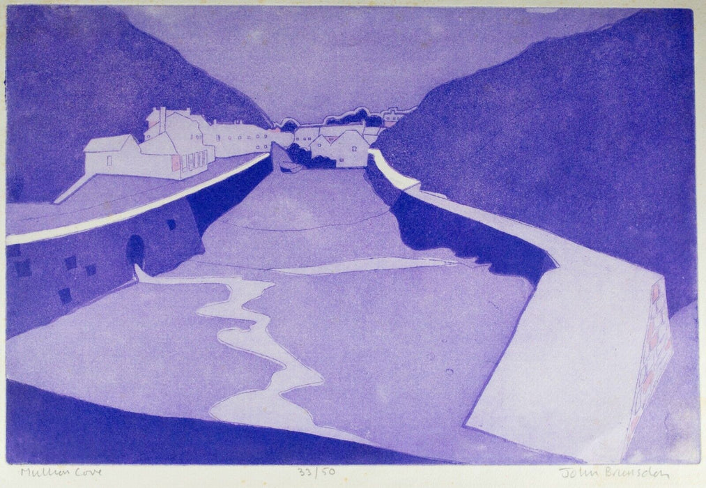 JOHN BRUNSDON 'MULLIN COVE' LIMITED EDITION ETCHING PRINT, SIGNED