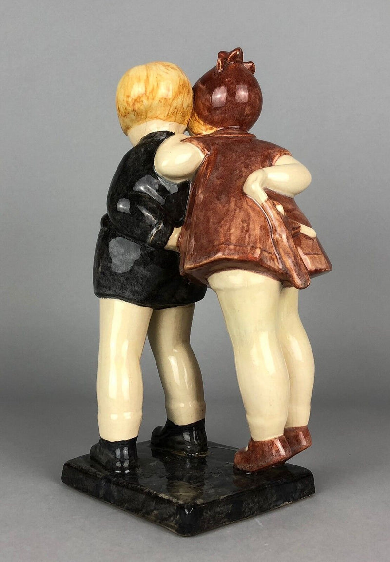 MARCEL GUILLARD & ALEXANDRE KELETY, ETLING FRANCE ART DECO CHILDREN FIGURE MODEL