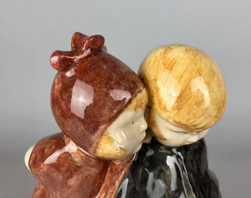MARCEL GUILLARD & ALEXANDRE KELETY, ETLING FRANCE ART DECO CHILDREN FIGURE MODEL