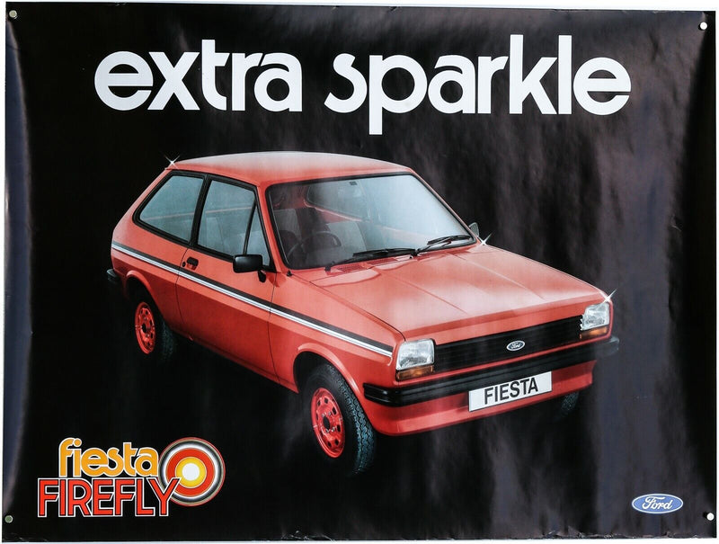 FORD FIESTA FIREFLY - ORIGINAL DEALER SHOWROOM CAR SALES ADVERTISING POSTER 112