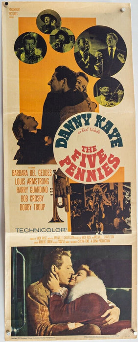 THE FIVE PENNIES (1959) - ORIGINAL US INSERT FILM MOVIE CINEMA POSTER DANNY KAYE