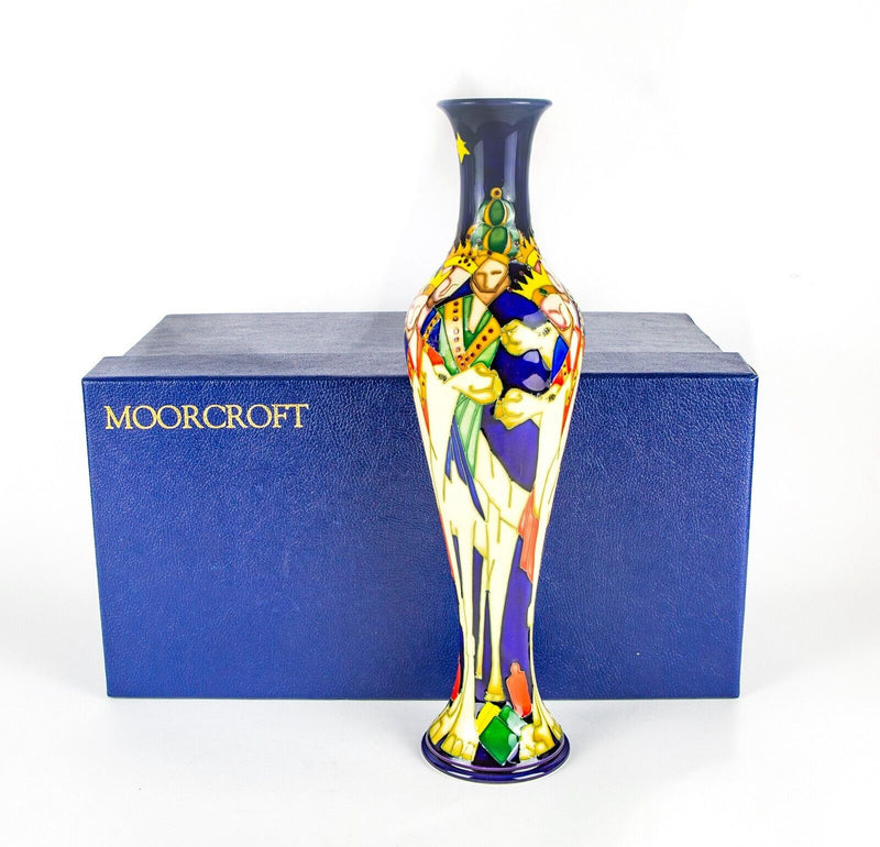 MOORCROFT 'THREE KINGS' 2007 KERRY GOODWIN CHRISTMAS NATIVITY VASE 32cm, BOXED