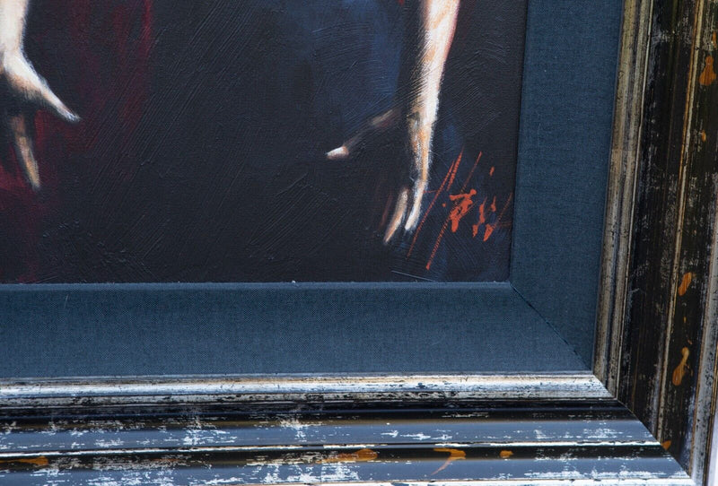 FABIAN PEREZ 'EL BAILE DEL FLAMENCO EN ROJO II' ORIGINAL OIL PAINTING, SIGNED