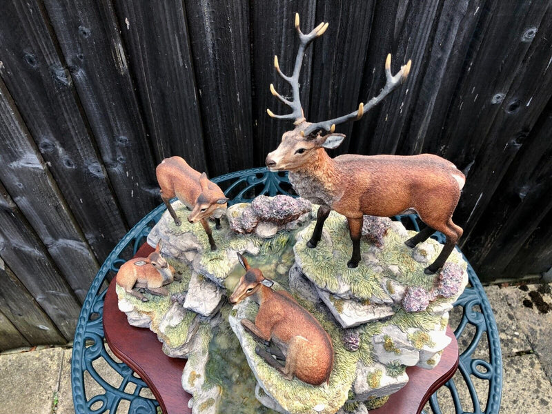 BORDER FINE ARTS 'MONARCH OF GLEN MHOR' LARGE LIMITED EDITION GROUP MODEL