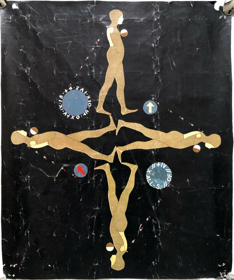 ERNEST TINO TROVA, FALLING MAN, c1967 COLOUR POSTER PRINT