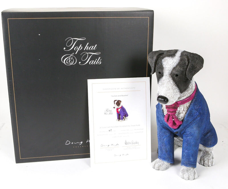 DOUG HYDE 'SUITED & BOOTED' LIMITED EDITION DOG SCULPTURE 17/595 & C.O.A.