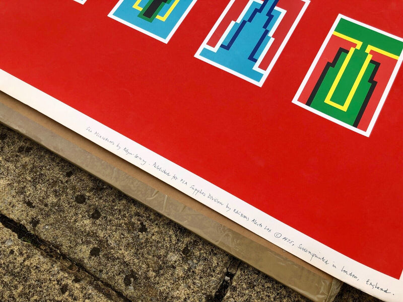 ROBYN DENNY 'SIX MINIATURES' 1975 LARGE SCREEN PRINT RED