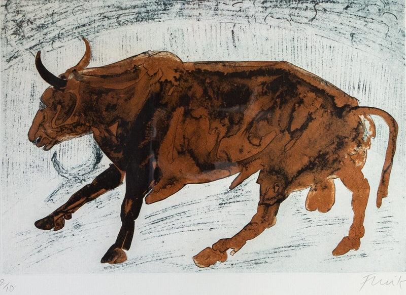 DAME ELISABETH FRINK -BULLRING- LIMITED EDITION ETCHING & AQUATINT PRINT, SIGNED
