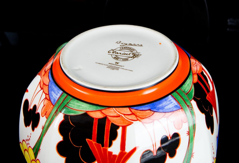 CLARICE CLIFF BY WEDGWOOD 'SUMMERHOUSE' BIZARRE OCTAGONAL BOWL, BOXED & C.O.A.