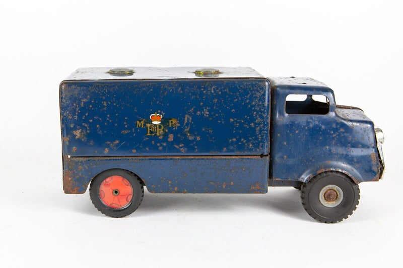 VINTAGE TRIANG PRESSED STEEL TIN PLATE BLUE MAIL TRUCK LORRY VAN TOY MODEL
