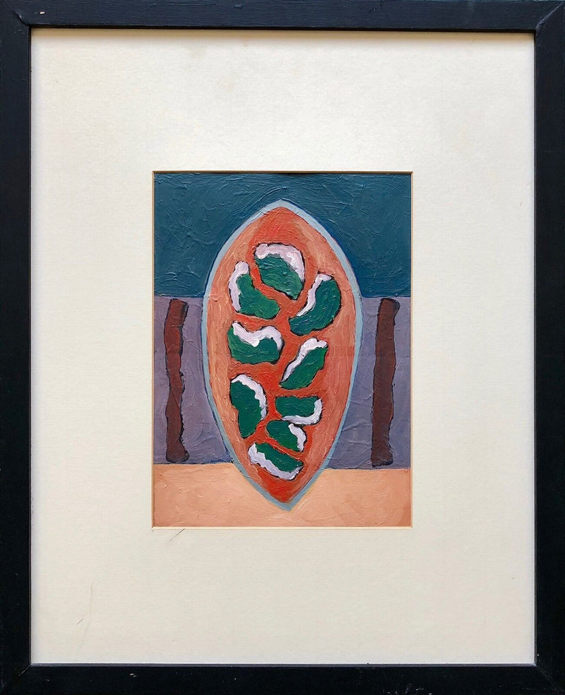 HERVÈ CONSTANT 'TABLETTES DES ANCESTRES' SIGNED ABSTRACT OIL ON PAPER