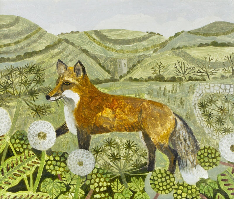 VANESSA BOWMAN, FOX & HILLSIDE, 2014 ORIGINAL OIL PAINTING, SIGNED
