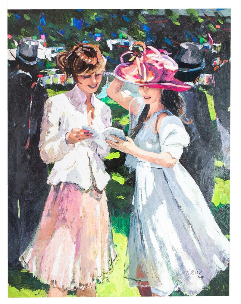 SHERREE VALENTINE DAINES 'ROYAL ASCOT LADIES DAY II' LIMITED EDITION PRINT & C.O.A.