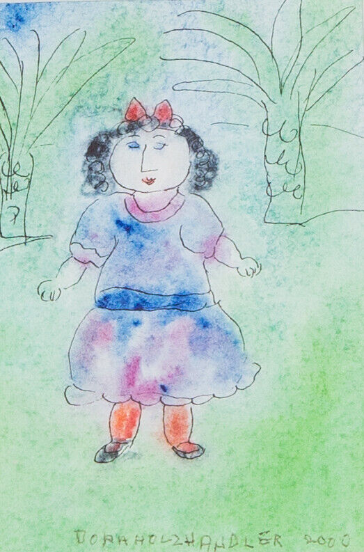 DORA HOLZHANDLER 'ST CHRISTOBELLE' WATERCOLOUR, SIGNED