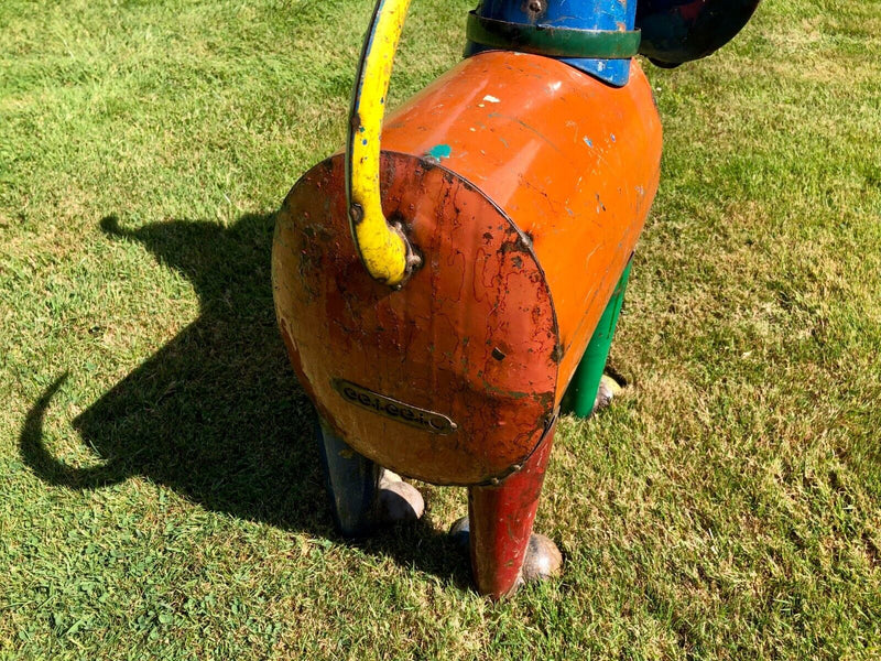 EE-I-EE-I-O RALPH THE DOG, LARGE TIN METAL GARDEN ORNAMENT FIGURE SCULPTURE 77cm