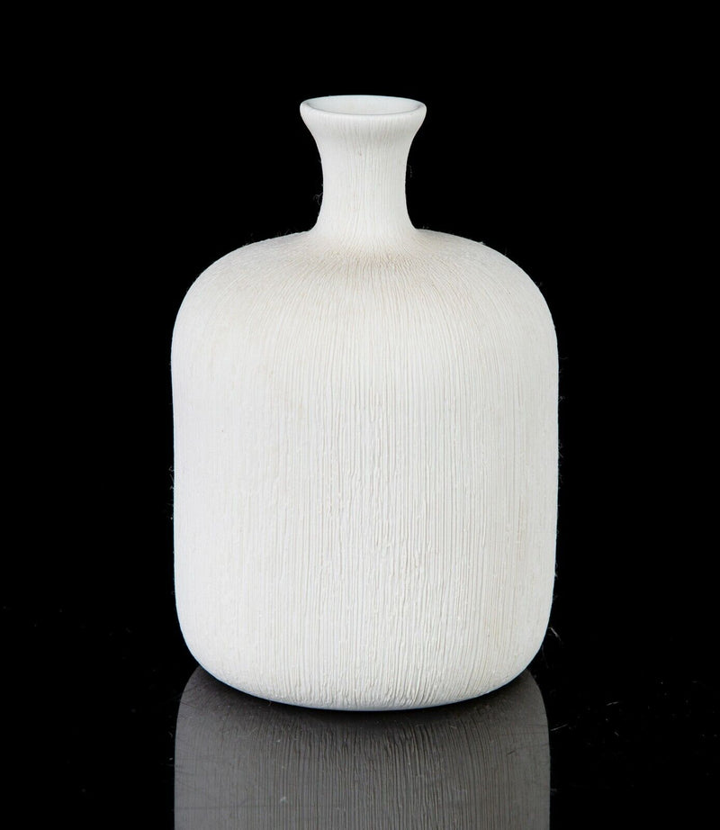 LINDFORM, SWEDEN - C20th SCANDINAVIAN CERAMIC ART DESIGN WHITE VASE