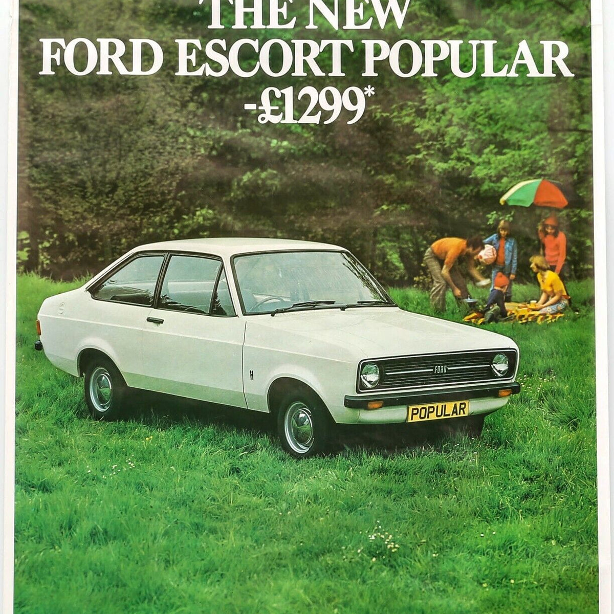 Ford Escort Popular - Original Dealer Showroom Sales Advertising