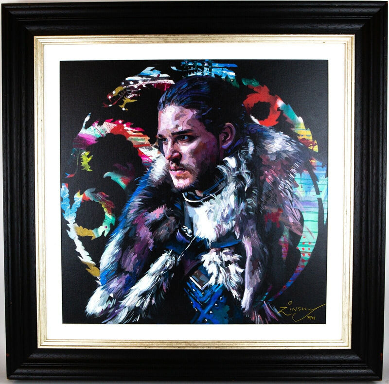 ZINSKY 'WINTER IS COMING' LIMITED EDITION GAME OF THRONES PRINT 38/95 & C.O.A.