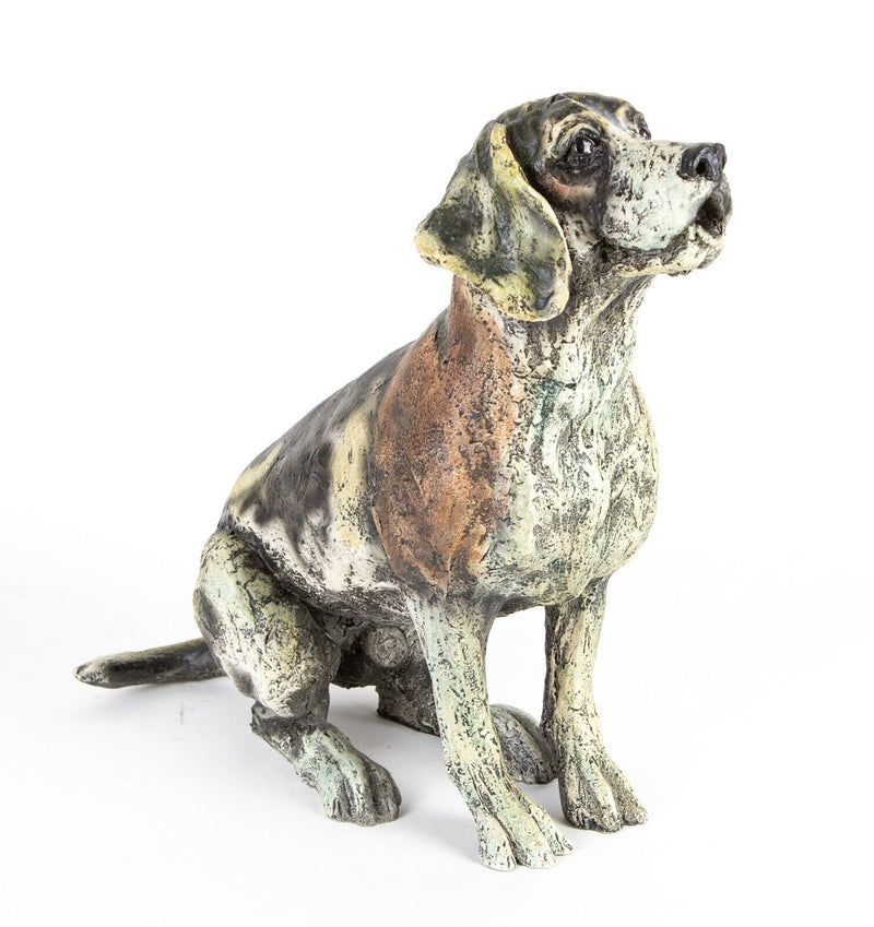 APRIL SHEPHERD 'PAYING ATTENTION' LIMITED EDITION BEAGLE DOG SCULPTURE 8/30 C.O.A.