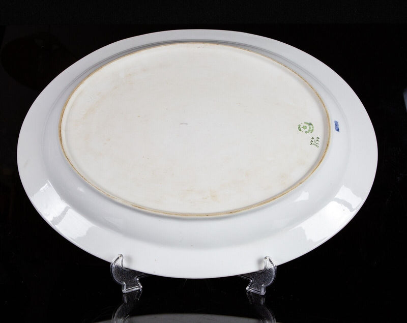 ROYAL COPENHAGEN 'HENRIETTE' PAINTED FLORAL GILT PORCELAIN OVAL SERVING DISH 8540