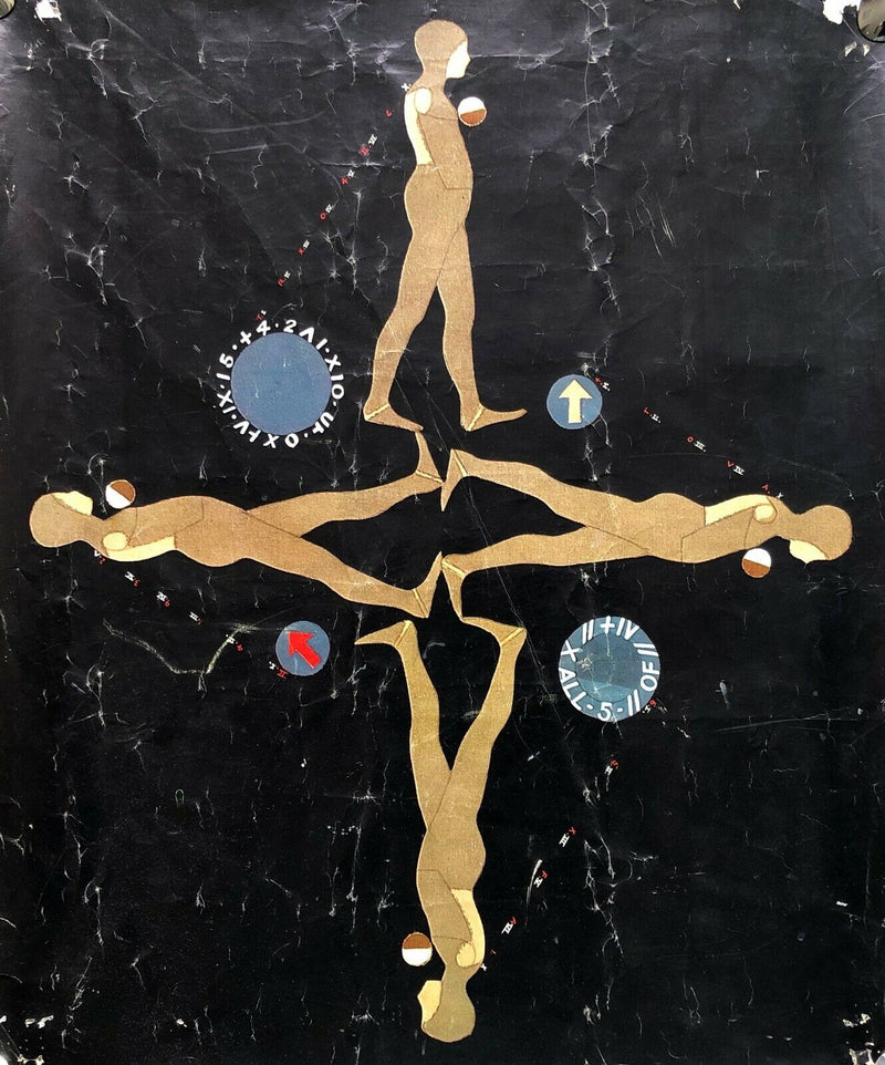 ERNEST TINO TROVA, FALLING MAN, c1967 COLOUR POSTER PRINT
