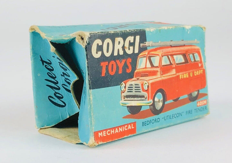 CORGI TOYS BEDFORD "UTILECON" FIRE TENDER No. 405M- MECHANICAL ENGINE -BOXED-