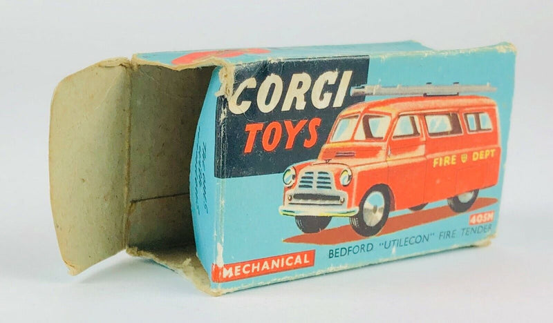 CORGI TOYS BEDFORD "UTILECON" FIRE TENDER No. 405M- MECHANICAL ENGINE -BOXED-
