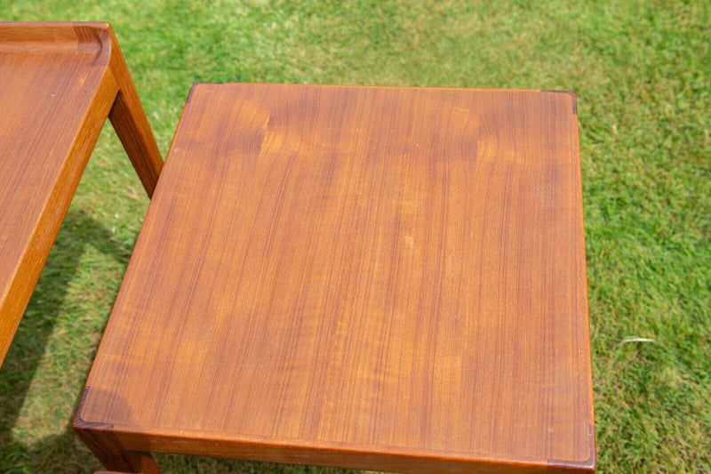 KURT OSTERVIG for JASON MOBLER - RETRO MID-CENTURY DANISH TEAK NEST OF TABLES