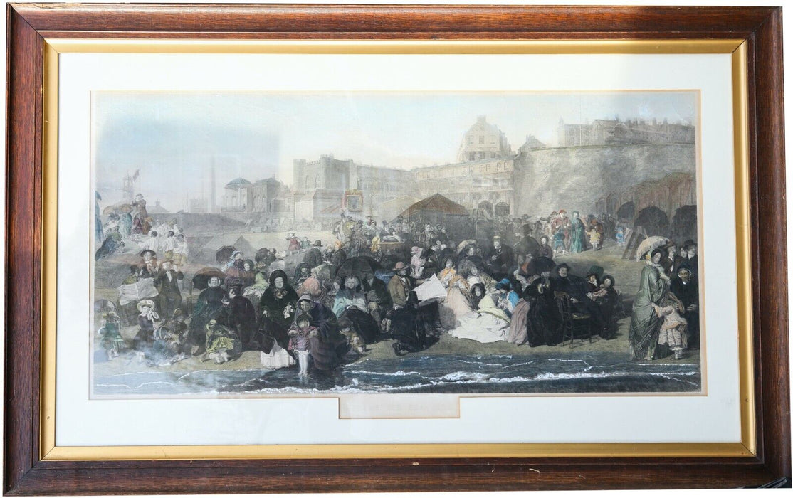 WILLIAM POWELL FRITH 'LIFE AT THE SEA SIDE' RAMSGATE 1954, LARGE ENGRAVING PRINT