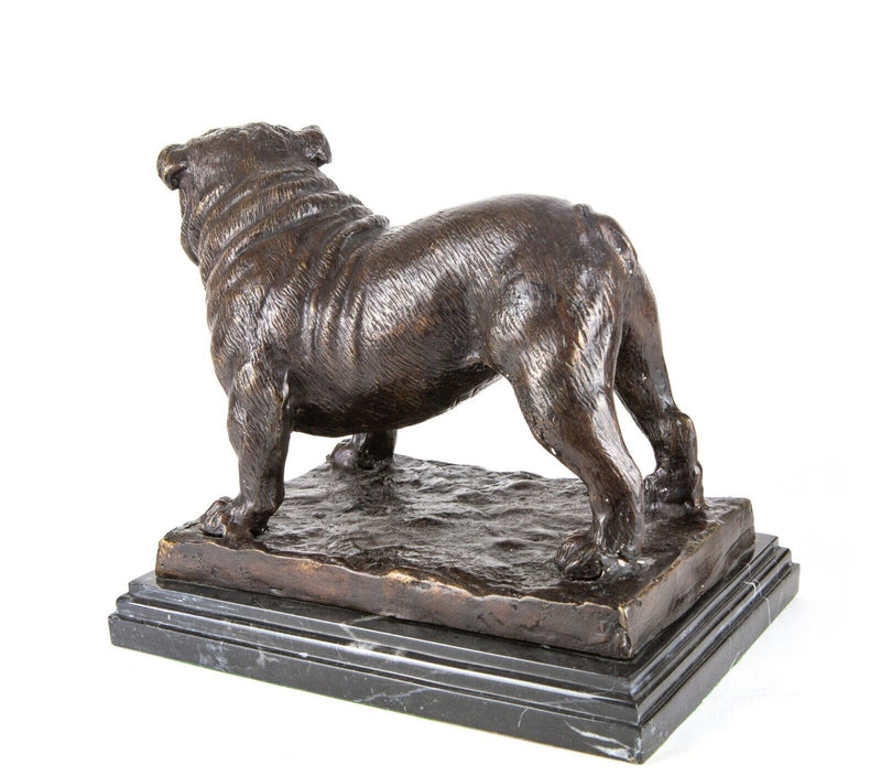 AFTER PIERRE-JULES MÊNE - LARGE FRENCH BRONZE BULLDOG FIGURE STATUE SCULPTURE