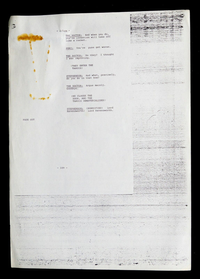 B.B.C DOCTOR WHO 'MARK OF THE RANI' 1984 SERIES 6X EPISODE 2 SCRIPT BY GLYN JONES