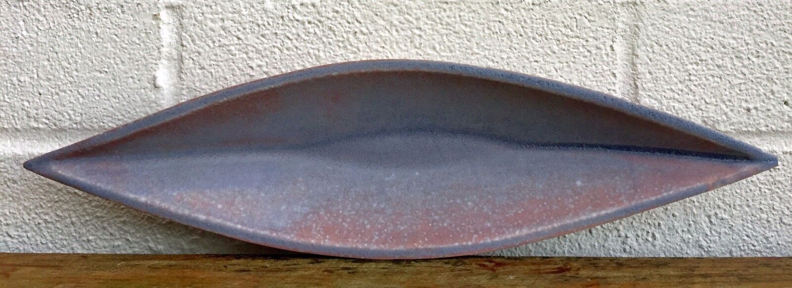EMILY MYERS - STUDIO POTTERY BOAT SHAPE BOWL DISH -ART IN ACTION 1992 EXHIBITION?
